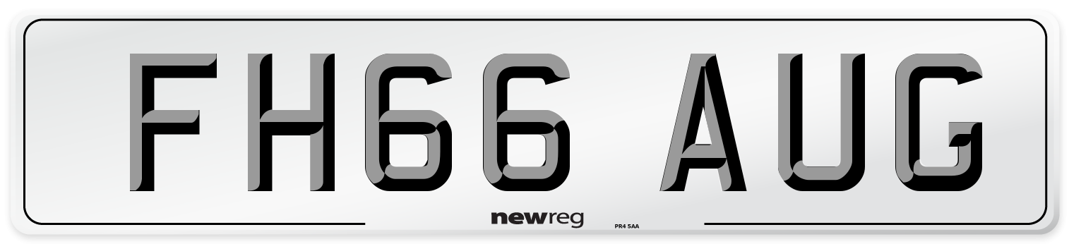 FH66 AUG Number Plate from New Reg